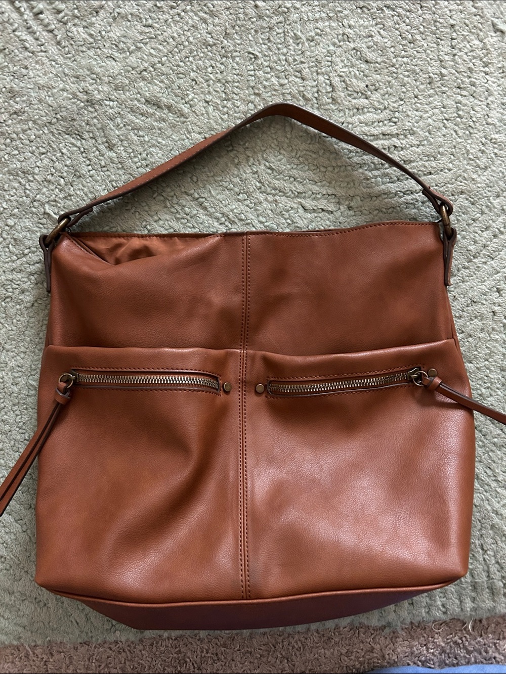 Sonoma Women's Brown Vegan Leather Hobo Bag - Classic Shoulder Tote